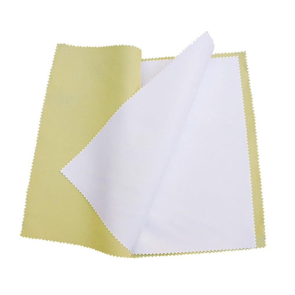 Outus Jewelry Cleaning Cloth Polishing Cloth for Sterling Silver Gold Platinum 50 Pack (Yellow)