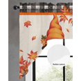 thumbnail image 3 of Thanksgiving Gnomes Kitchen Swag Valances for Windows, Fall Sunflower Pumpkin Maple Vintage Check Swag Valances Curtains for Living Room, Rod Pocket Window Treatments for Bathroom, Bedroom, 56"x36", 3 of 6