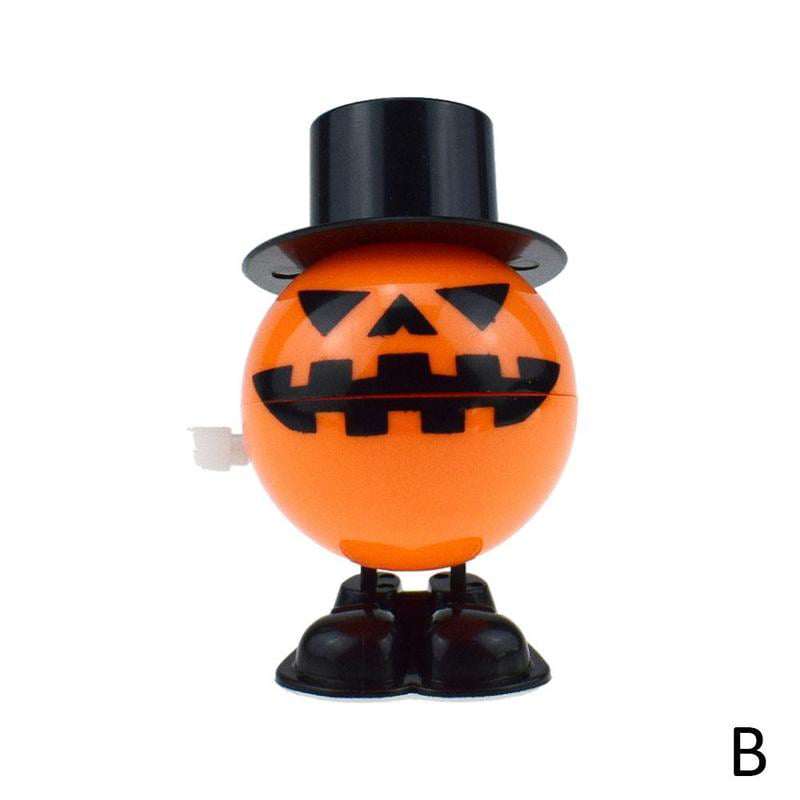 Plastic Halloween Walking Pumpkin Shape Clockwork Toy Kids Funny Daily Gift 