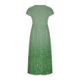 thumbnail image 5 of CHOK Robe pour Femme Grande Taille Décontractée à Manches Courtes, Col Rond, Coupe Ample, Robe d'Été Unie en Lin, Midi Ample et Confortable avec Poches, 5 of 5