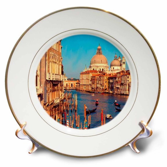 3dRose, Venice Italy, 8 inch Porcelain Plate