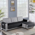 thumbnail image 6 of TAOCOCO L Shaped Couch Cover Sectional Sofa Cover Anti-Slip Pet Couch Cover with Chaise Lounge for Right Sectional Sofa L Shape Couch Slipcover, Small; Black, 6 of 7