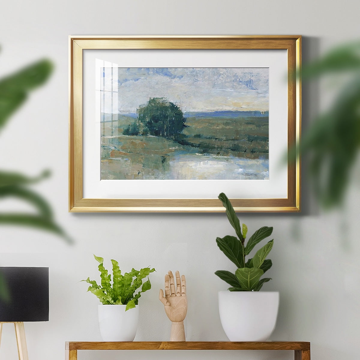 Riverbank Impression I Premium Framed Print - Ready to Hang