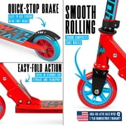 Madd Gear Kids Folding Kick Scooter – Lightweight Steel Frame, Adjustable Handlebar, Ages 3+ – Madd Gear Flow 100