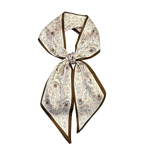XIBUFE Hair Scarf for Women - 55"x5.5" Purse Scarf, Extra Long Skinny Scarves, Versatile Belt & Neck Accessory Versatile Bag Scarf