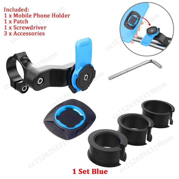 Soporte de teléfono móvil para motocicleta, amortiguador para bicicleta, bloqueo cuádruple, resistente a los golpes, soporte de montaje en manillar Fivean unisex