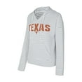 thumbnail image 3 of Men's Concepts Sport  White/Gray Texas Longhorns French Terry Striped V-Neck Pullover Hoodie, 3 of 4