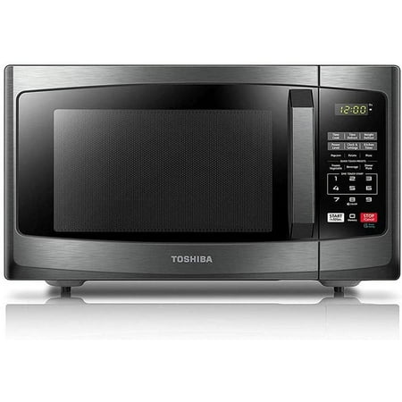 Toshiba EM925A5A-BS Microwave Oven with Sound On/Off ECO Mode and LED Lighting, 0.9 Cu. ft/900W, Black Stainless Steel