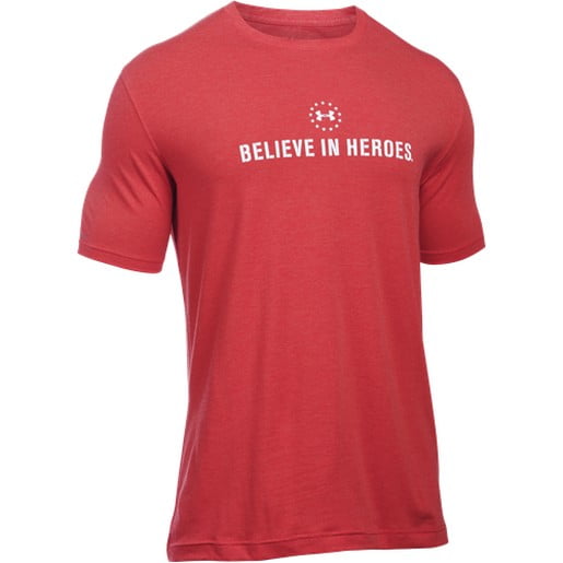 believe in heroes under armour shirt