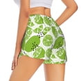 thumbnail image 4 of Picia Green Various Lemons Pattern Women's 2 in 1 Athletic Running Shorts High Waisted Workout Casual Gym Sweat Shorts with Comfy Liner Zipper Pockets-XX-Large, 4 of 9