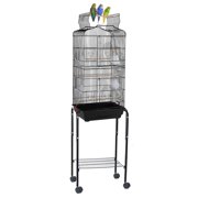 Large 64-inch Open Top Rolling Stand Breeding Bird Parrot Cage With Nesting Doors for Finches Canaries Cockatiels Budgie Parrotlet Conures Parakeet Lovebirds