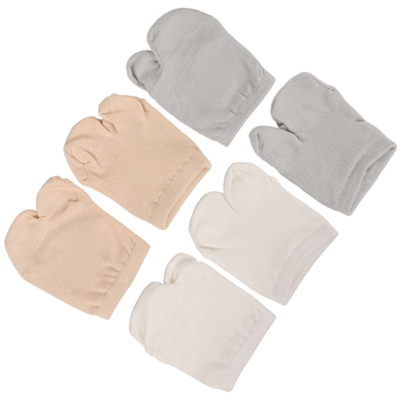 UPKOCH 3 Pairs High Heel Forefoot Socks for Women in White with Anti-skid