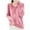 Pink, variant on Lmnyox V Neck Sweaters for Women Casual Basic Long Sleeve Pullover Sweater Fall Fashion Solid Color Knit Tops