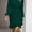 Green, variant on ZOELNIC Women's Elegant Puff Long Sleeve Midi Dress with Crew Neck & Ruffle Hem for Office Casual, S