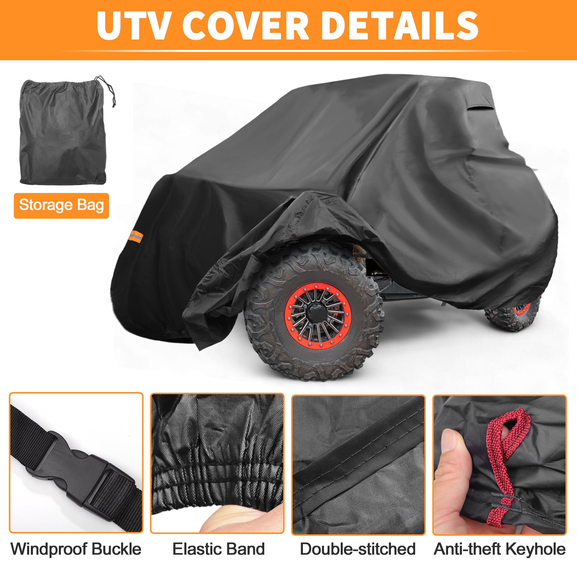 Unique Bargains UTV Cover for Kawasaki Teryx 2 Seaters Waterproof Side by Side Cover