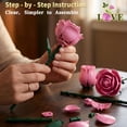 thumbnail image 3 of EP EXERCISE N PLAY Rose Flower Bouquet Building Set, Artificial Flowers Block Set Gift for Adult Home Decor (Pink), 3 of 8