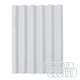 thumbnail image 2 of Cortina de ducha blanca, poliéster texturizado, 256GSM, 71x71, 12 ganchos, 2 of 9