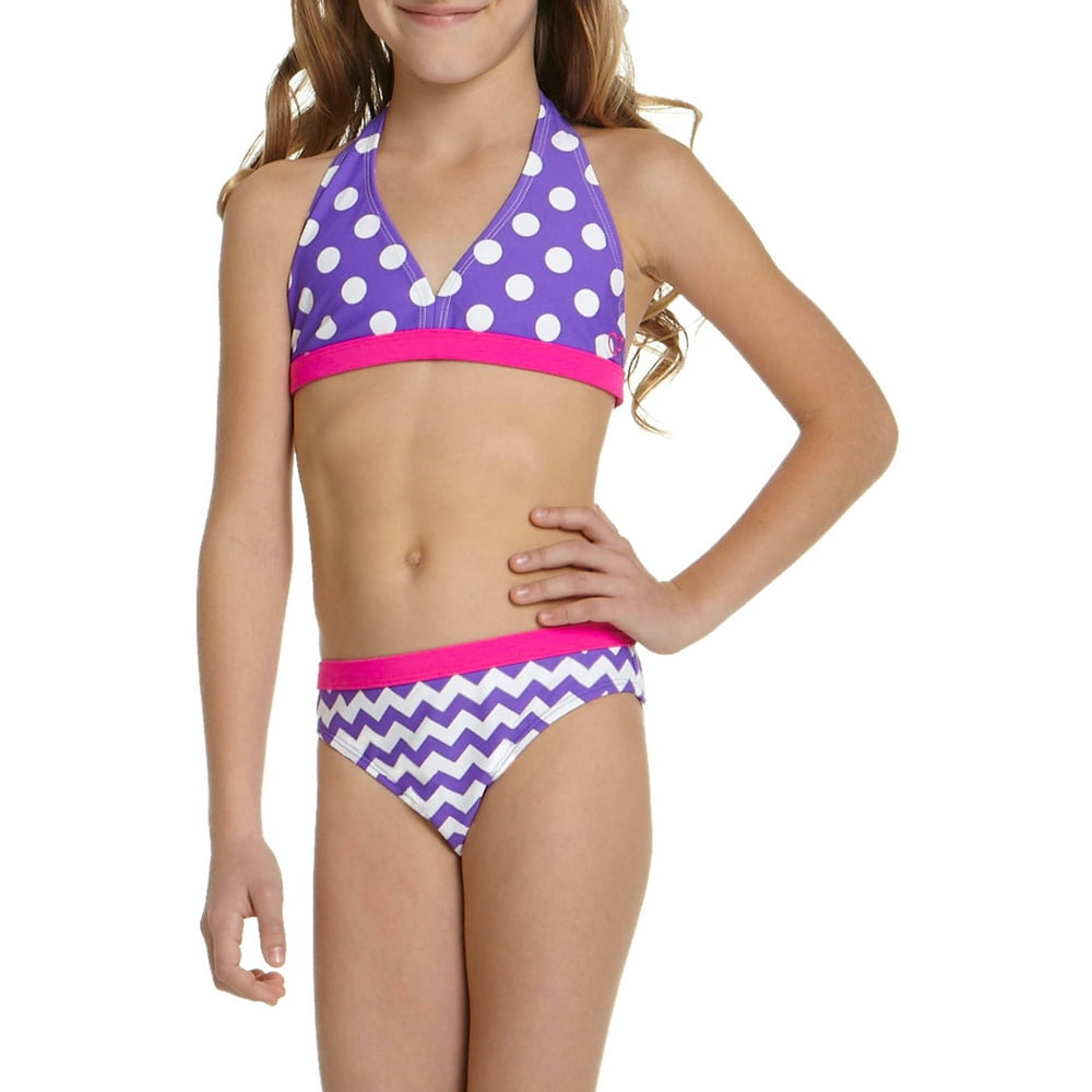 Ocean Pacific - Girls' Geo Cool Bikini Swimsuit - Walmart.com - Walmart.com