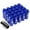 Blue, variant on J2 Engineering LN-T7-028-125-RD J2 Engineering 7075 -T6 Forged Aluminum M12 x 1.25 20Pcs 60mm Height Open -End Lug Nut Set w/Adapter Key Red