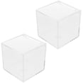 thumbnail image 3 of 2Pcs Figurine Display Case Acrylic Box for Home Decor and Art Craft, 3 of 8
