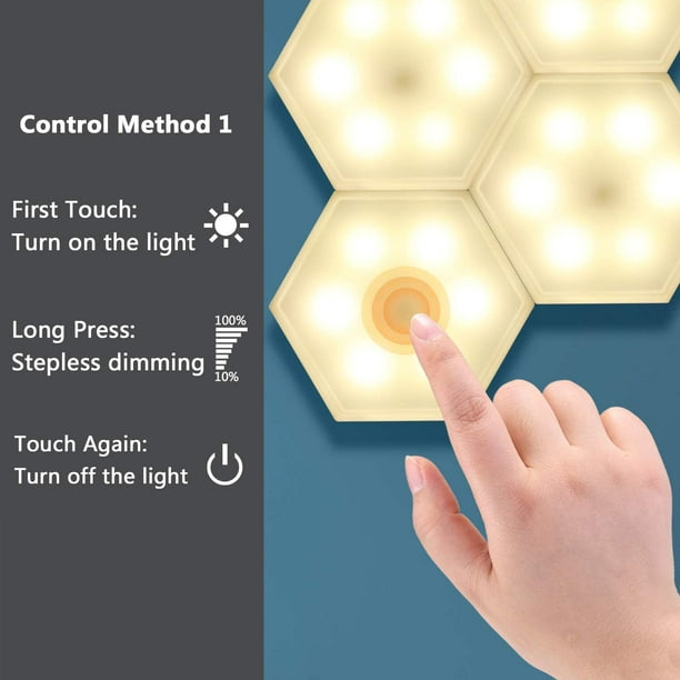 Lumière de geste de doigt avec télécommande, lumière de doigt LED