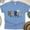CarolinaBlue, variant on Nurse T-Shirt with Blue Floral and Medical Icons | Women’s Graphic Tee, Ash, Size 3XL