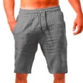 thumbnail image 2 of sckarle Men's Shorts Relaxed Fit Pocket Elastic Waist Drawstring Outdoor Workout Gym Joggers 3/4 Cotton Short Pants with Pockets, 2 of 6