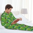 thumbnail image 6 of KLL large mouth green color bass fish Sleepwear Mens Flannel Pajamas,Long Cotton Pj Set-, 6 of 7