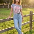 thumbnail image 4 of Urbanix Women's Breast Cancer Shirts In Octobe We Wear Pink Ribbon Graphic Survivor Tshirts Funky Soft Short Sleeve Crew Neck Blouse Gray XL, 4 of 7