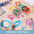 thumbnail image 3 of 9 Pcs Silicone Bead Ring, 65mm Silicone Bead Loop with 2 Hole, Orange, 3 of 7
