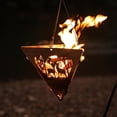 thumbnail image 3 of YIEMEEN 1 Set Triangular Hanging Furnace Bonfire Campfire Pit Camping Wood Stove Stand Frame Fire Rack Stainless Steel Mesh Fire Pit for Outdoor, 3 of 11