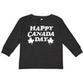 thumbnail image 3 of Inktastic Happy Canada Day with Distressed Maple Leaves Boys or Girls Long Sleeve Toddler T-Shirt, 3 of 5