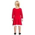 thumbnail image 4 of Holiday Toddler Girls' Santa Dress with Hat, 2-Piece, Sizes 12M-5T, 4 of 11