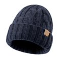 thumbnail image 2 of Only Moment Womens Winter Beanie Hat Navy knit Thick Fleece Lined Knit Winter Hat for Men & Women Warm Watch Cap for Cold Weather One Size, 2 of 3