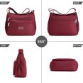 thumbnail image 3 of Women’s Crossbody Bag ,Anti Theft Crossbody Purse RFID Women Nylon Waterproof Lightweight Shoulder Bag/Wine Red, 3 of 7