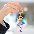 thumbnail image 3 of Purple Letter Ornaments For Women Cute Tassel Keychain Clear Acrylic 26 Alphabets Keychains For Backpack Decoration, 3 of 4