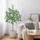 thumbnail image 1 of 4ft de altura artificial eucalyptus tree in a pot - 1 pack of fake silk plants para indoor home y oficina decor, 1 of 7