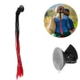 thumbnail image 4 of Casco Casco de Pelo Coletas Rampa Degradada Casco Trenza Cola de Caballo Casco de Estilo Punk de Moda Rastas Con Ventosa Adecuado Para Motocicleta Bicicleta, 4 of 7