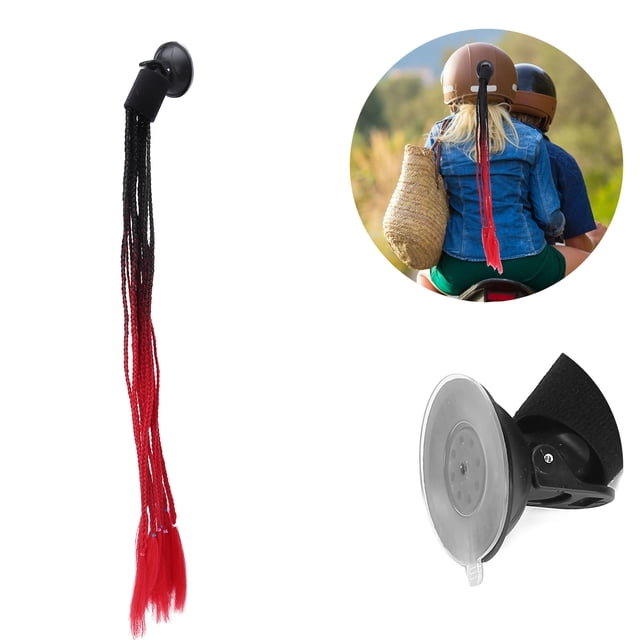 Casco con cola de caballo, casco con trenzas y ventosa para motocicleta, casco estilo punk, casco con rastas, rendimiento de alta gama