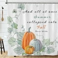 thumbnail image 2 of Pumpkin Autumn Shower Curtain Set with Hooks Fall Thanksgiving Harvest Bathroom Bathtubs Decor Durable Polyester Fabric 72"x72", 2 of 7