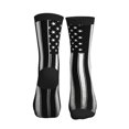 thumbnail image 2 of Women's Men's Black America Flag Colorful Novelty Pattern Crew Athletic Socks, 2 of 7