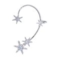 thumbnail image 1 of Sparkling Zircon Snowflake Earrings Over-the-Ear Clip Non-Pierced Earrings Gift, 1 of 3