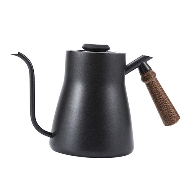 Hervidor De Goteo De de material acero Inoxidable 850ML, Hervidor De Té, Apto Para , Expreso, Leche Con Vertido Manual Sobre Eboración De Cerve con termómetro perfecl Olla de goteo de acero inoxidable