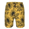 thumbnail image 3 of Cauagu Autumn Sunflower Print Men's Swim Trunks,Hawaiian Bathing Suit Swimsuits Beach Shorts with Pockets for Men Quick Dry Swimming Board Shorts-XX-Large, 3 of 6