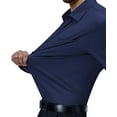 thumbnail image 2 of LONSSA Men's Long Sleeve Stretch Dress Shirts Button Down Shirt with Pocket, 2 of 7