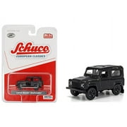Land Rover Defender, Matte Black - Schuco 4000 - 1/64 scale Diecast Model Toy Car