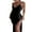 Black, variant on 2022 Vintage Sexy Split Dress Women Sleeveless V Neck Dress Summer Evening Party Club Elegant Dresses Female Black/ Apricot