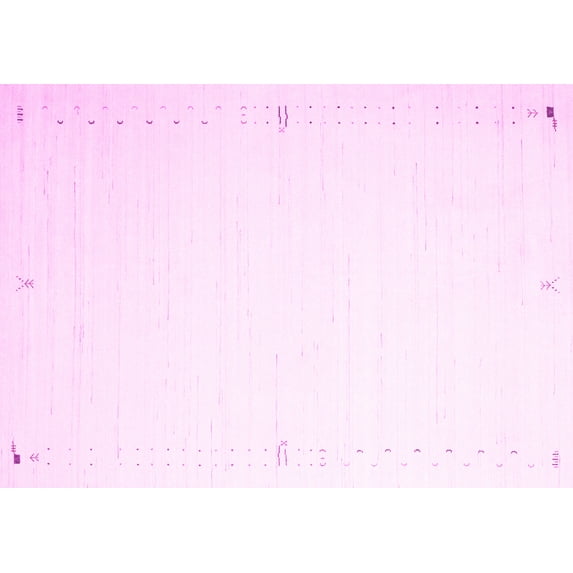 Ahgly Company Indoor Rectangle Solid Pink Modern Area Rugs, 5' x 8'