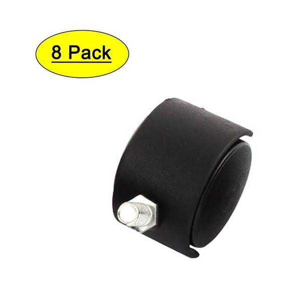 Unique Bargains Office Chair 10mm Male Thread Stem 2" Dia Double Wheels Swivel Caster 8 Pcs Black