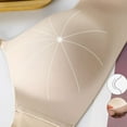 thumbnail image 3 of Bras for Women,Lightweight Wireless Bra Seamless Soft Bra With Removable Pads Push Up Design Comfortable and Breathable,Sports Bras for Women,Beige,M, 3 of 5
